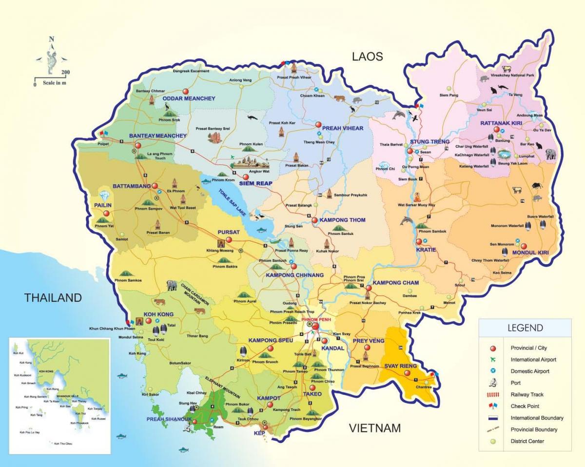 Mapa je iz Kambodže aerodrome