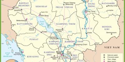 Mapa je iz Kambodže politički