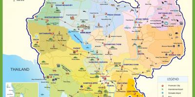 Kambodža putovanja mapu